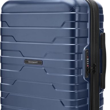 BAGSMART Carry On Luggage 19 L x14 W x9 H Airline Approved with Spinner Wheels, Lightweight 20 Inch Luggage with TSA Lock, Expandable Hard Shell Carry On Suitcases for Men Women, Royal Blue