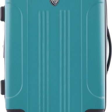 Travelers Club Chicago Hardside Expandable Spinner Luggage, Teal, 22" Carry-On